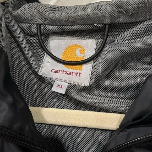 [XL]Carhartt Black Windbreaker with Lining - Picture 2 of 9